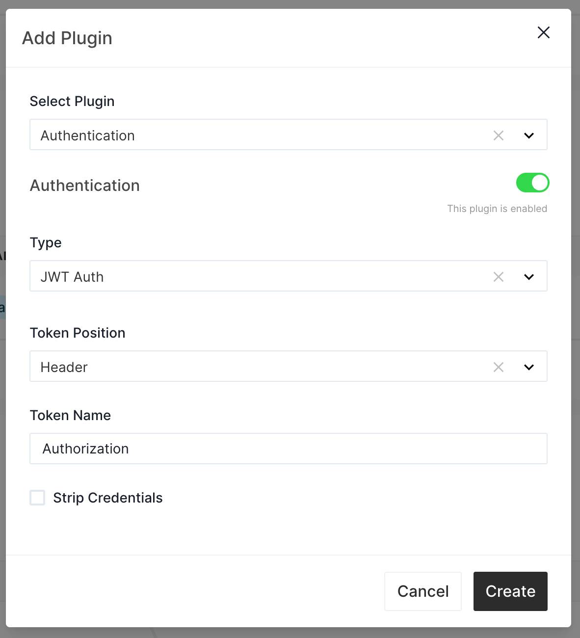 Authentication Plugin JWT Auth