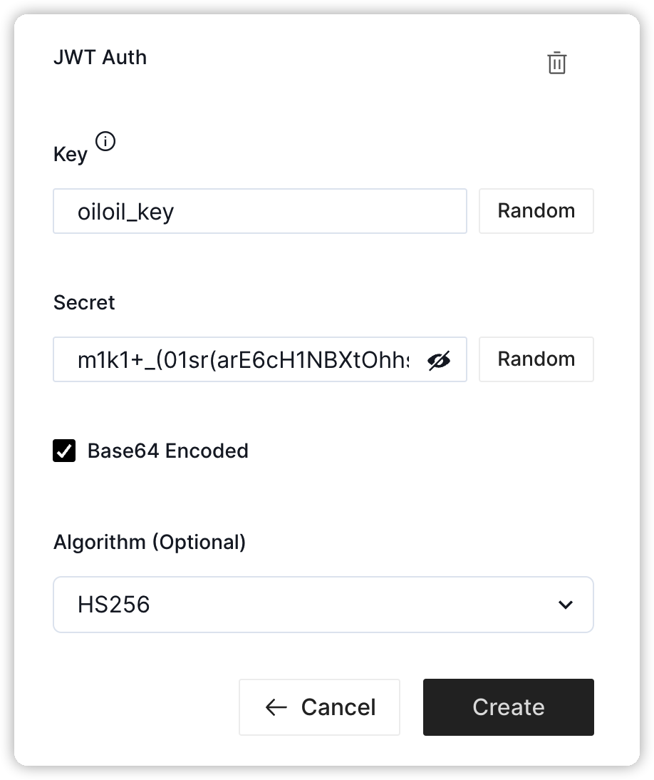 Create JWT Auth Consumer