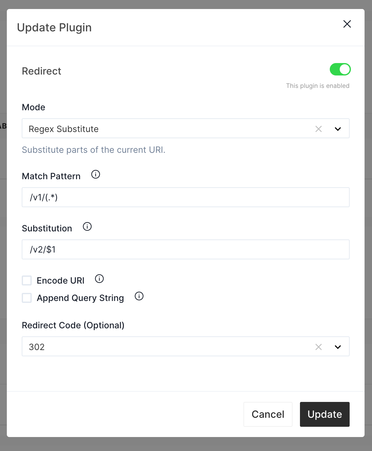 Redirect Plugin Regex Substitution