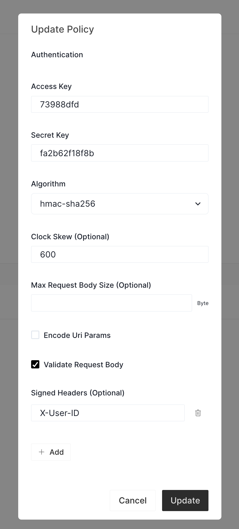 Update HMAC Auth Clock Skew