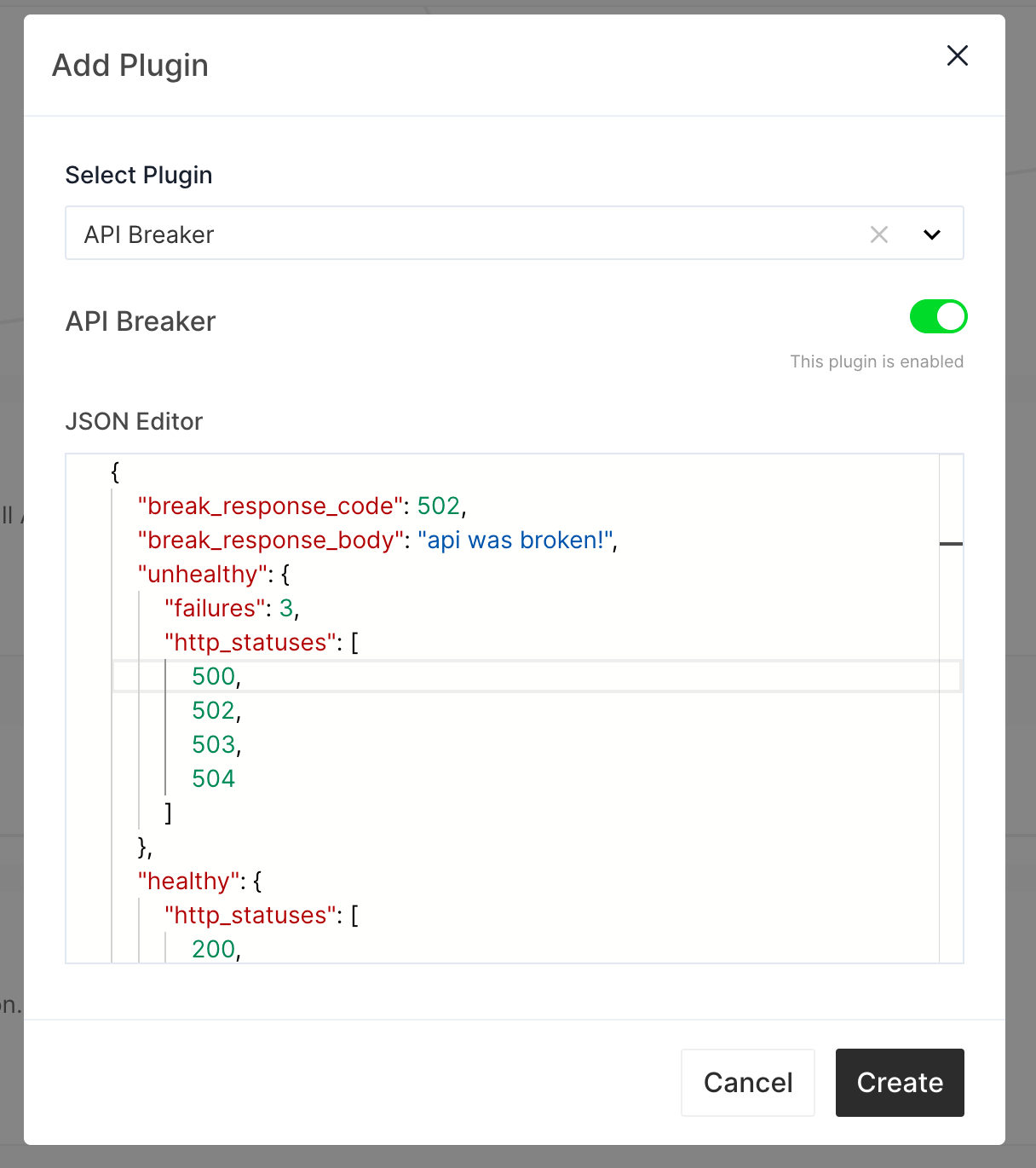 Configure API Breaker Plugin