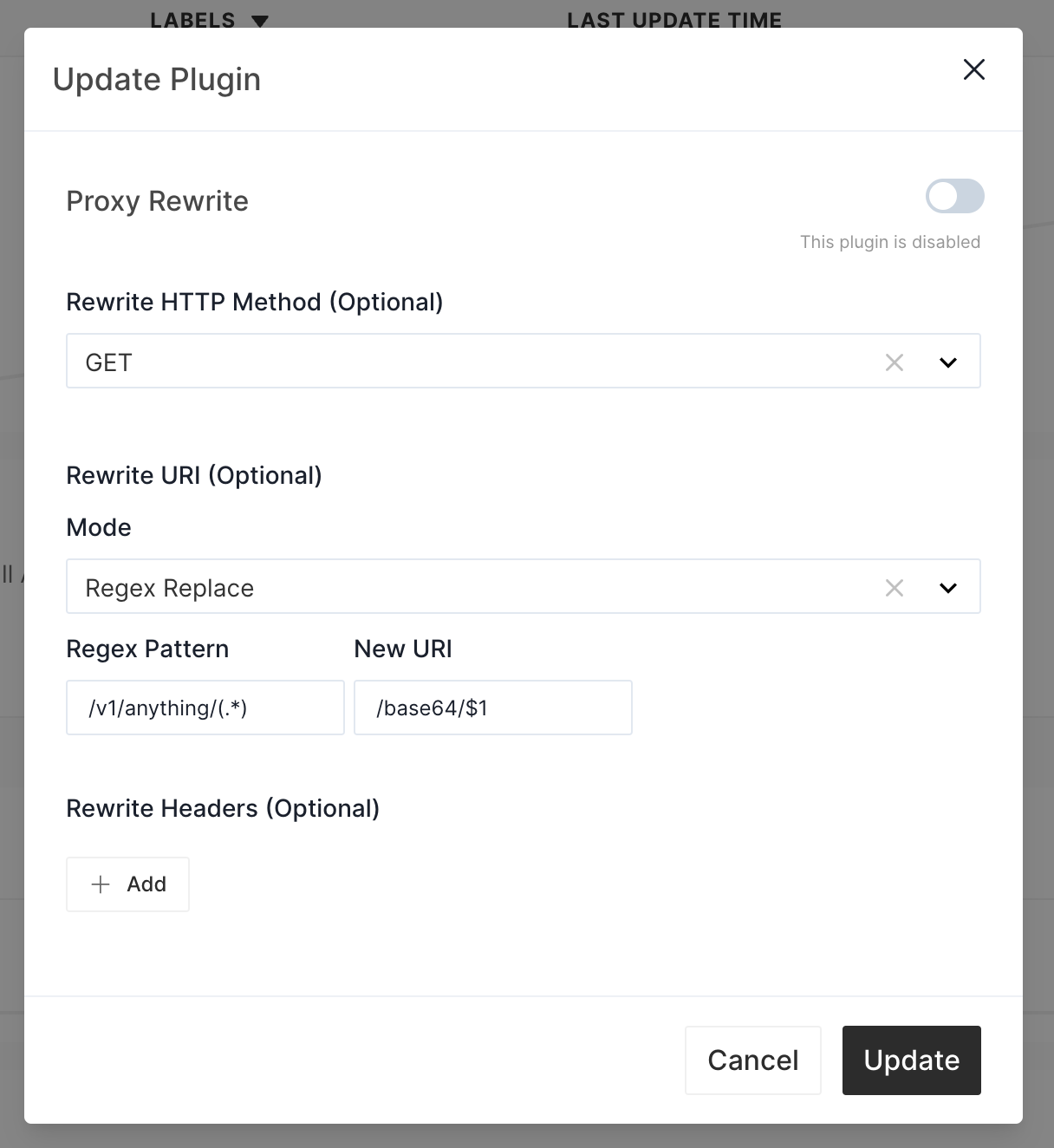 Rewrite Regex Replace URI