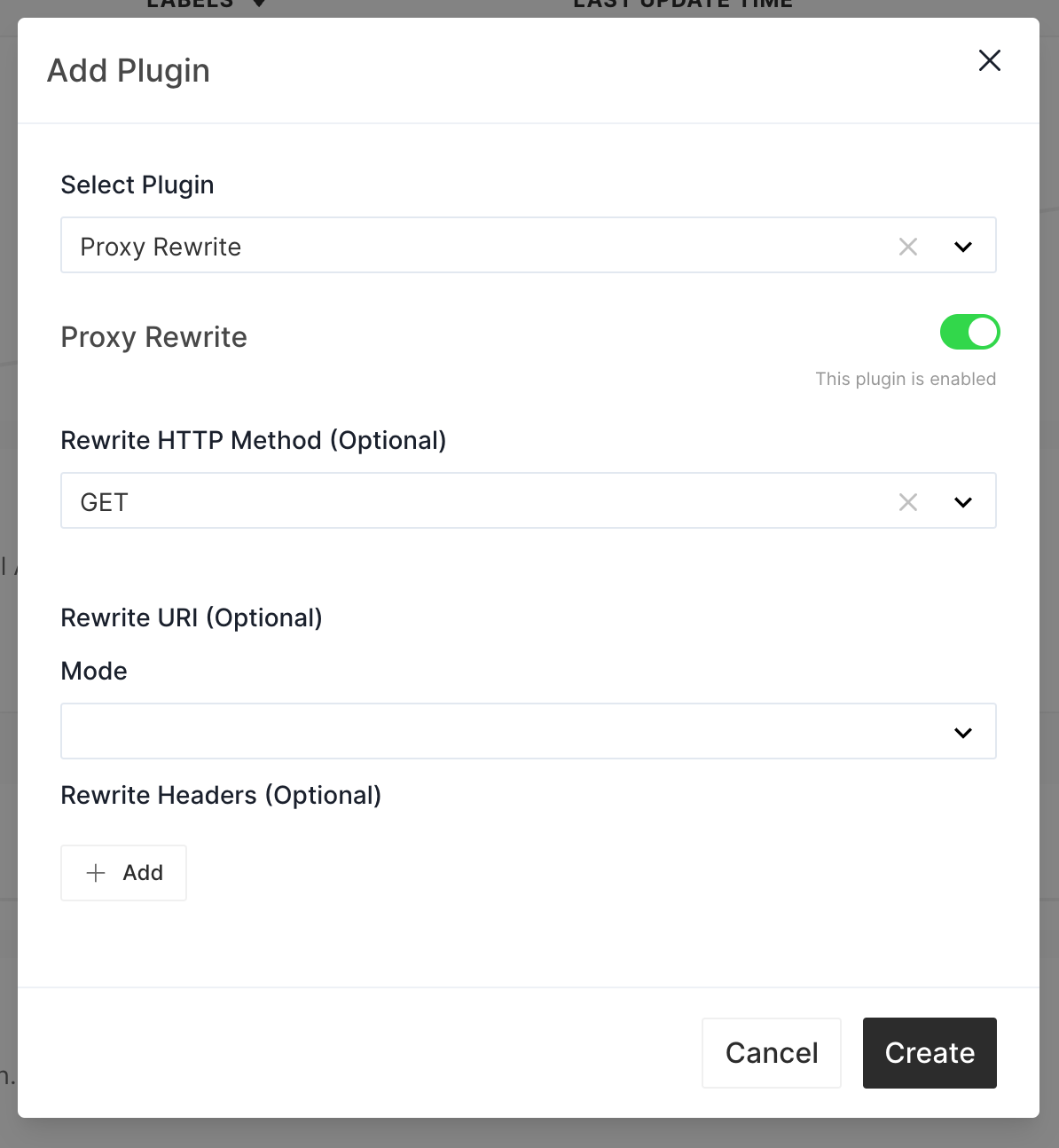 Proxy Rewrite Plugin Rewrite HTTP Method