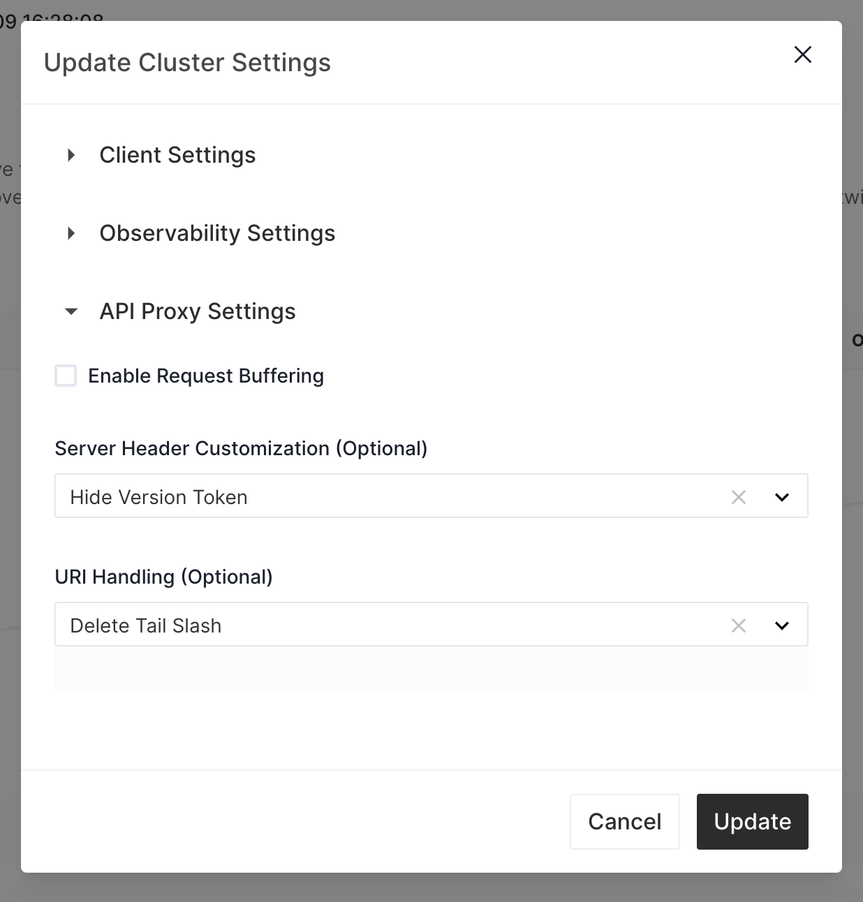 CP API Proxy Settings