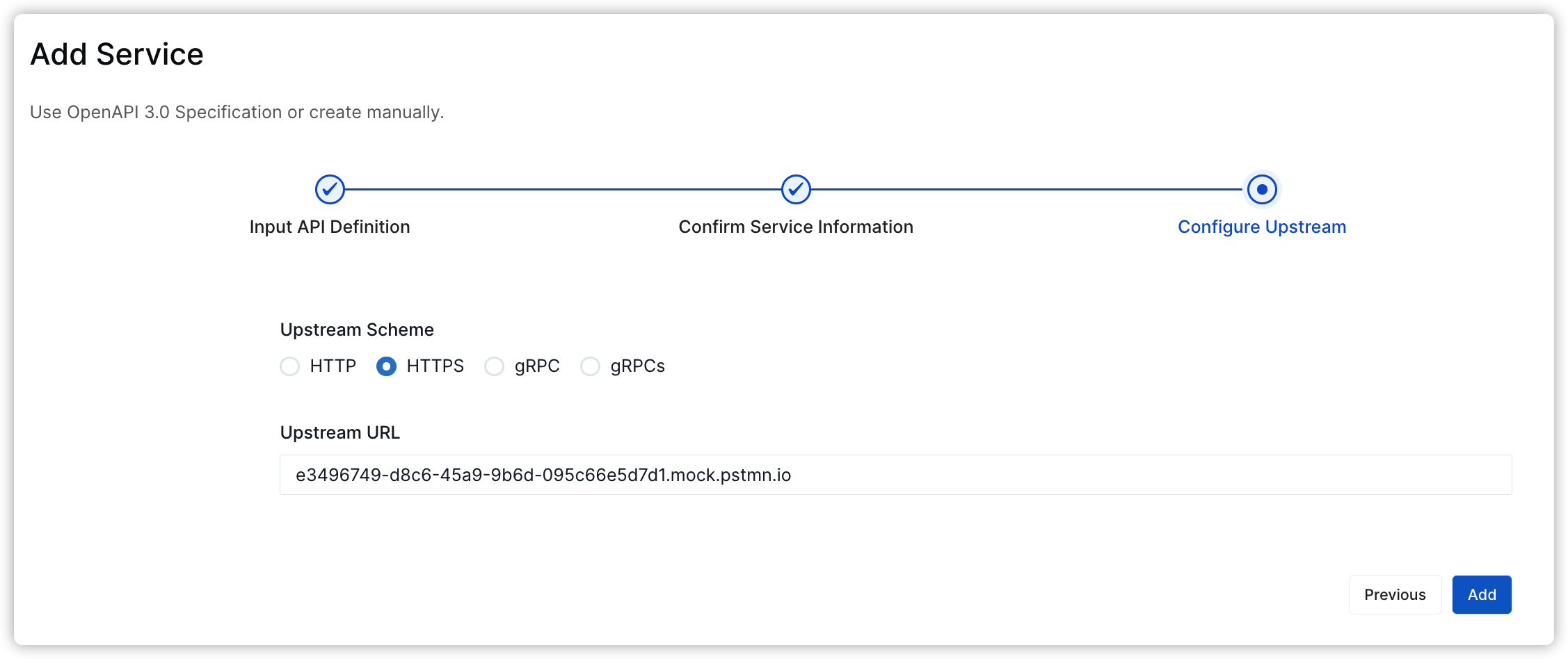 Add Service Step Import