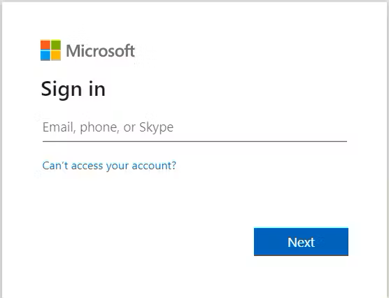 Microsoft Entra ID Authentication Page