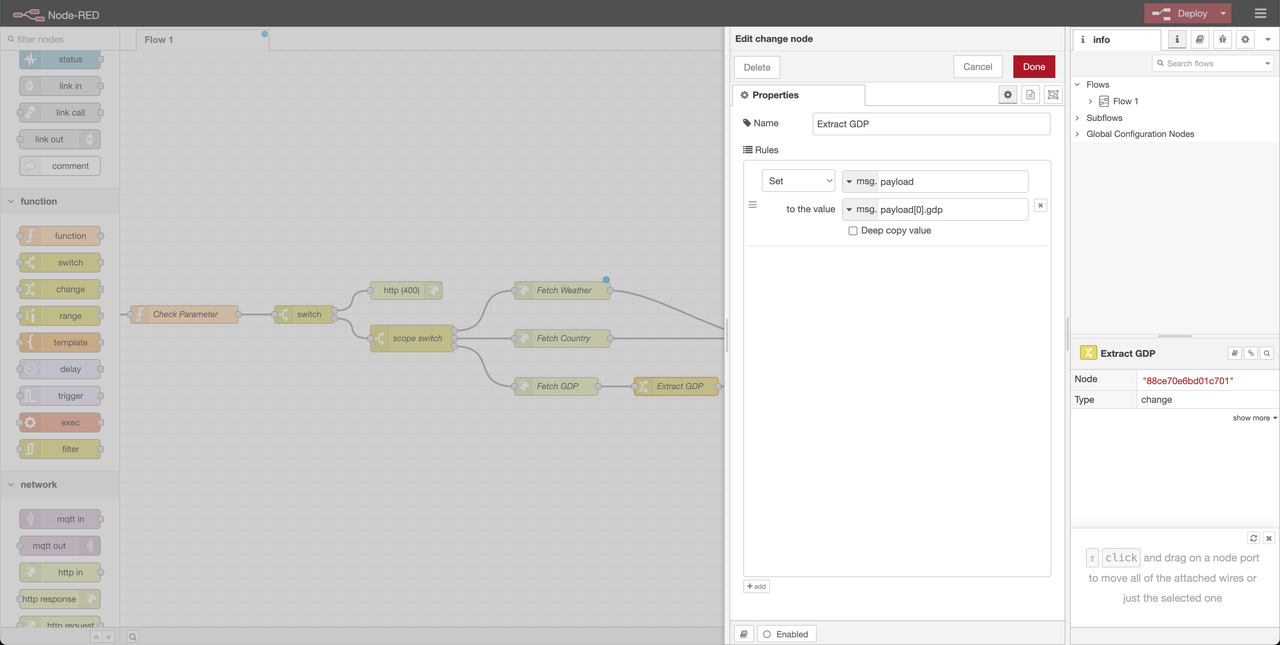 Parse value of GDP from external API's response body