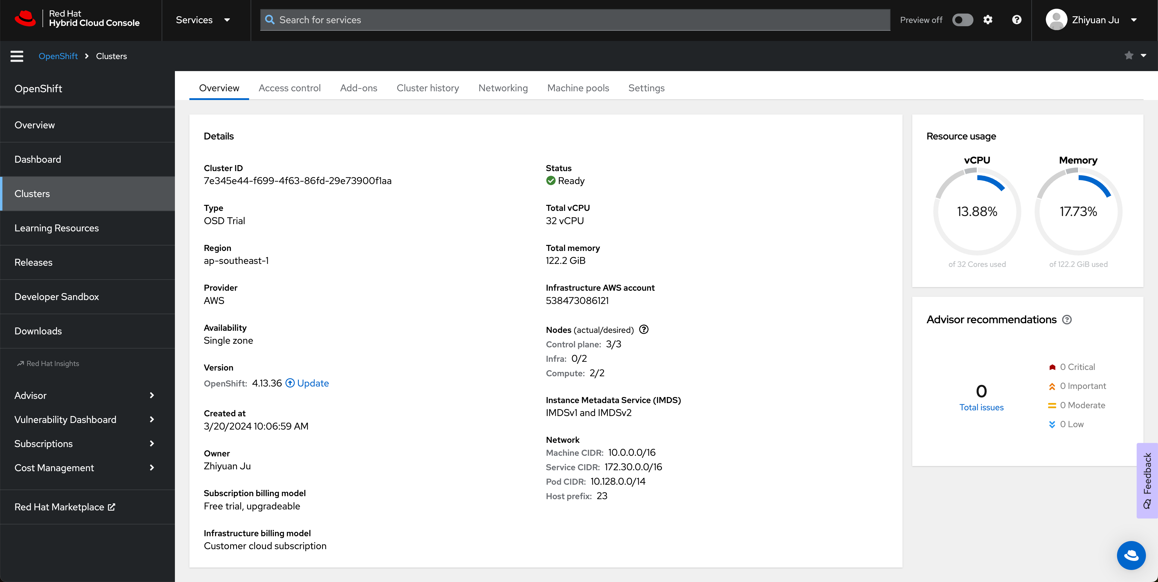 cluster overview