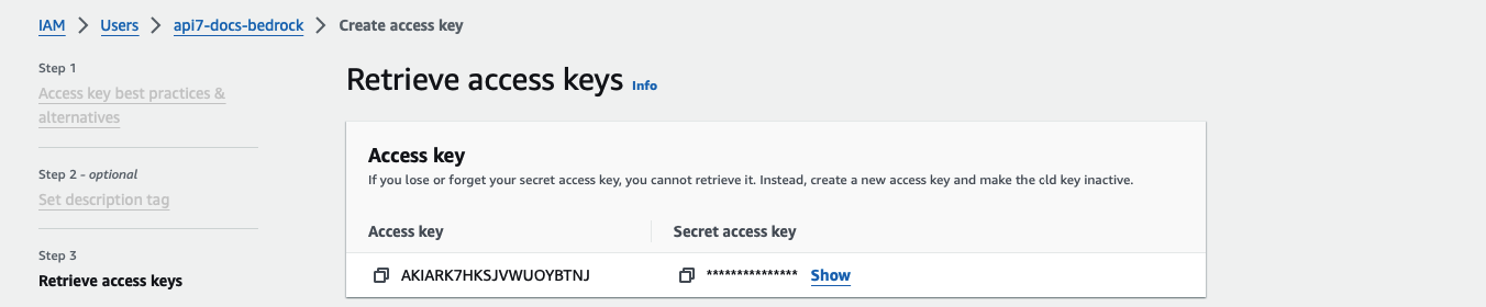 save access keys