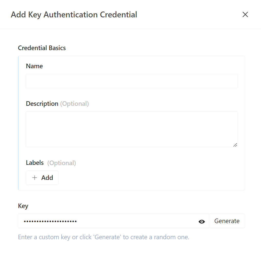 Add Key Authentication