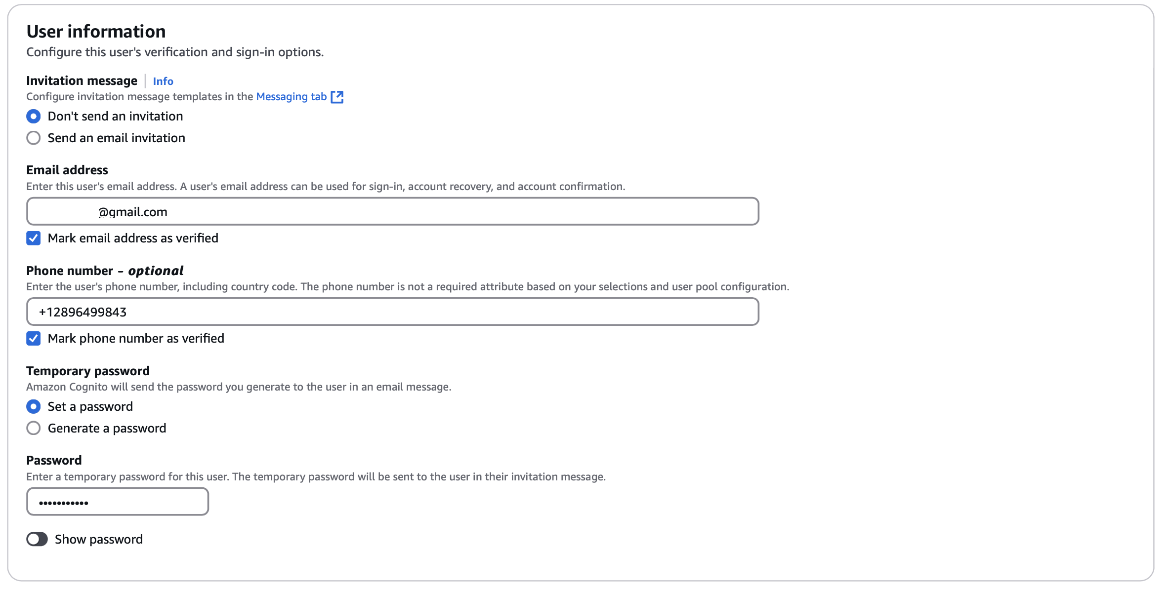 user details