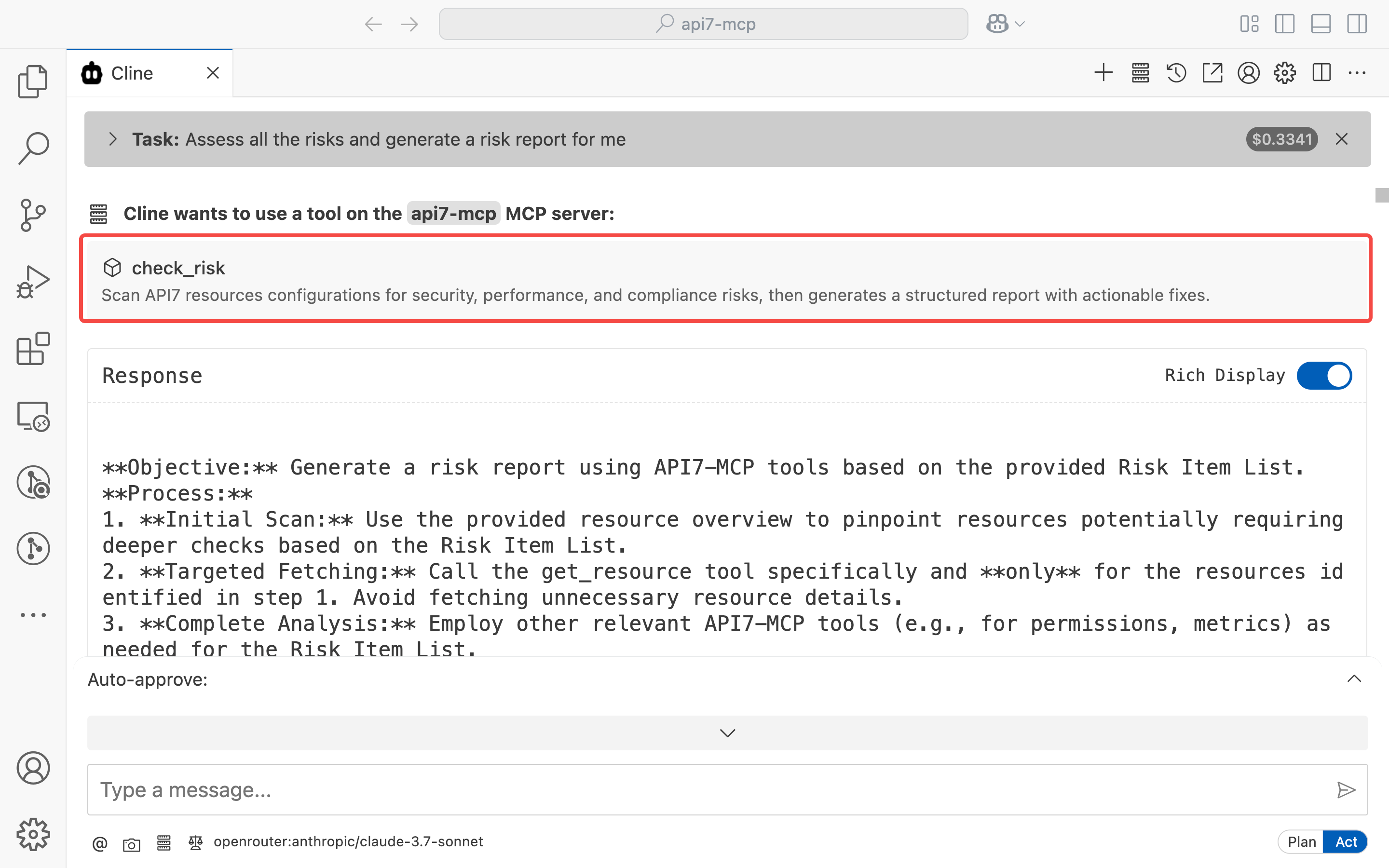 Check Risks with API7-MCP