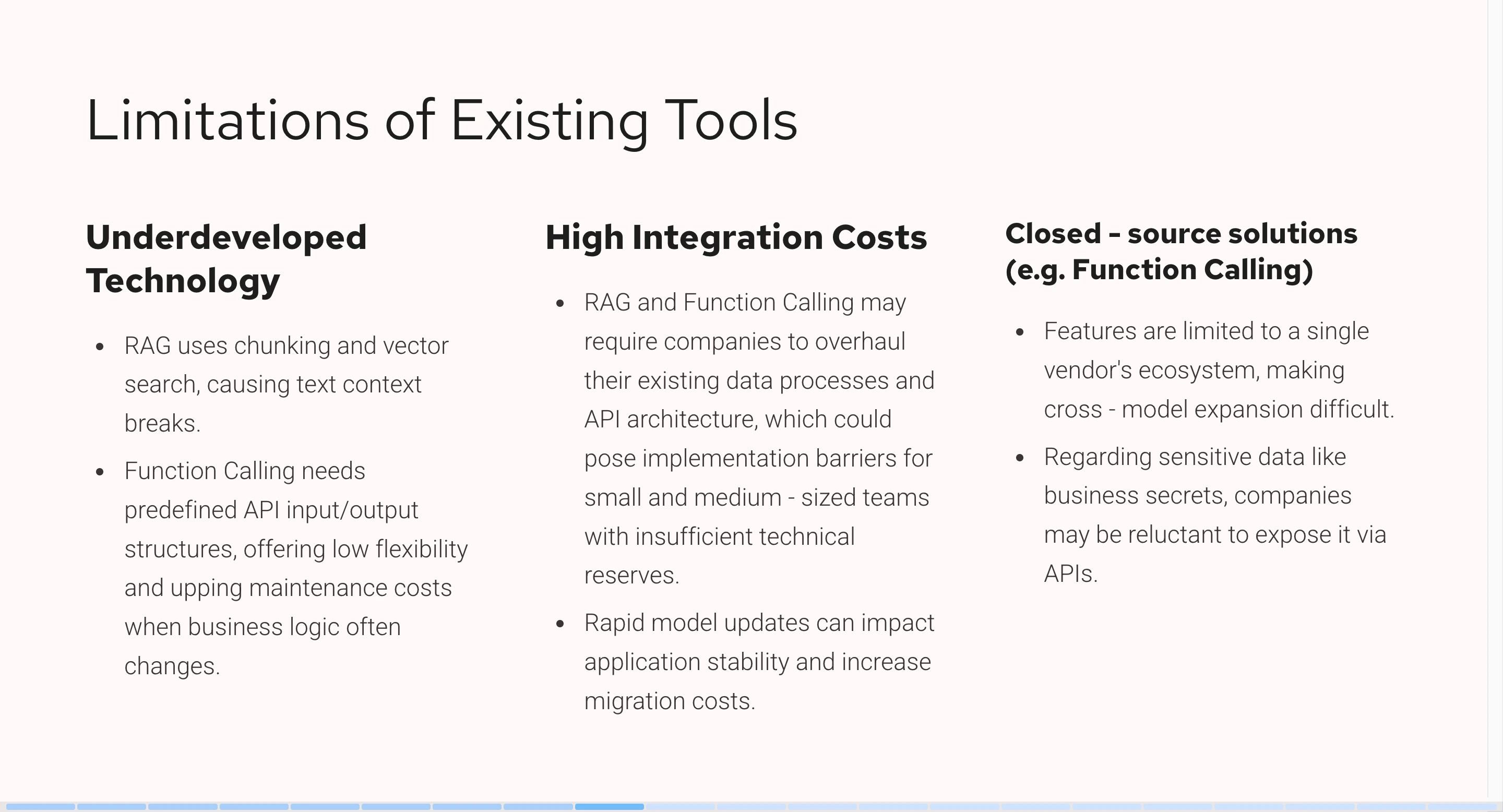 Limitations of LLM Tools