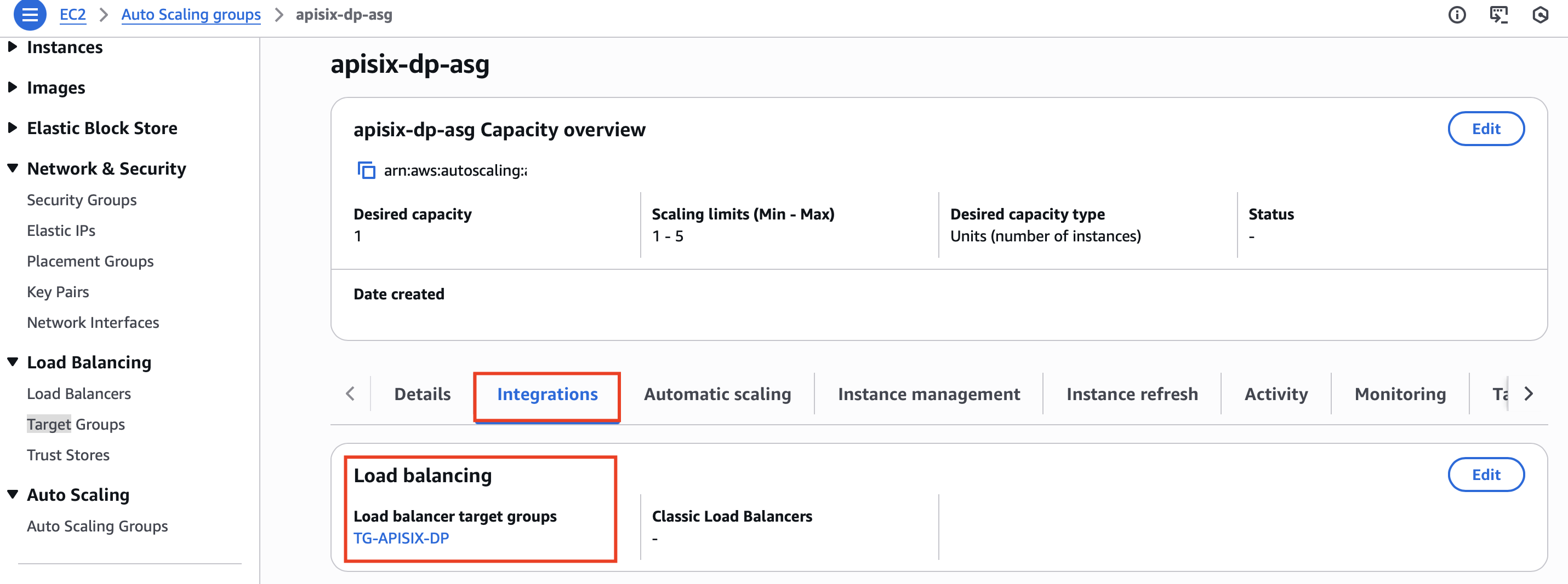 Attach target group to ASG