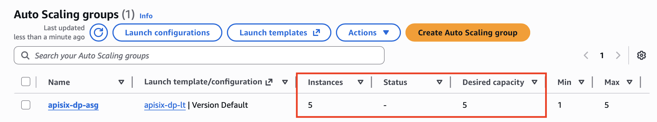 Scaling up to max number of instances