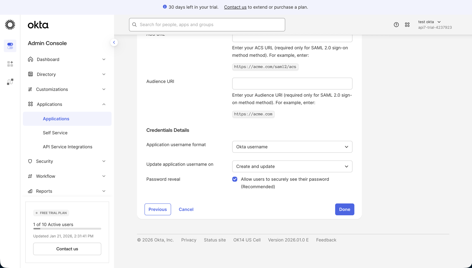 Save to add the application