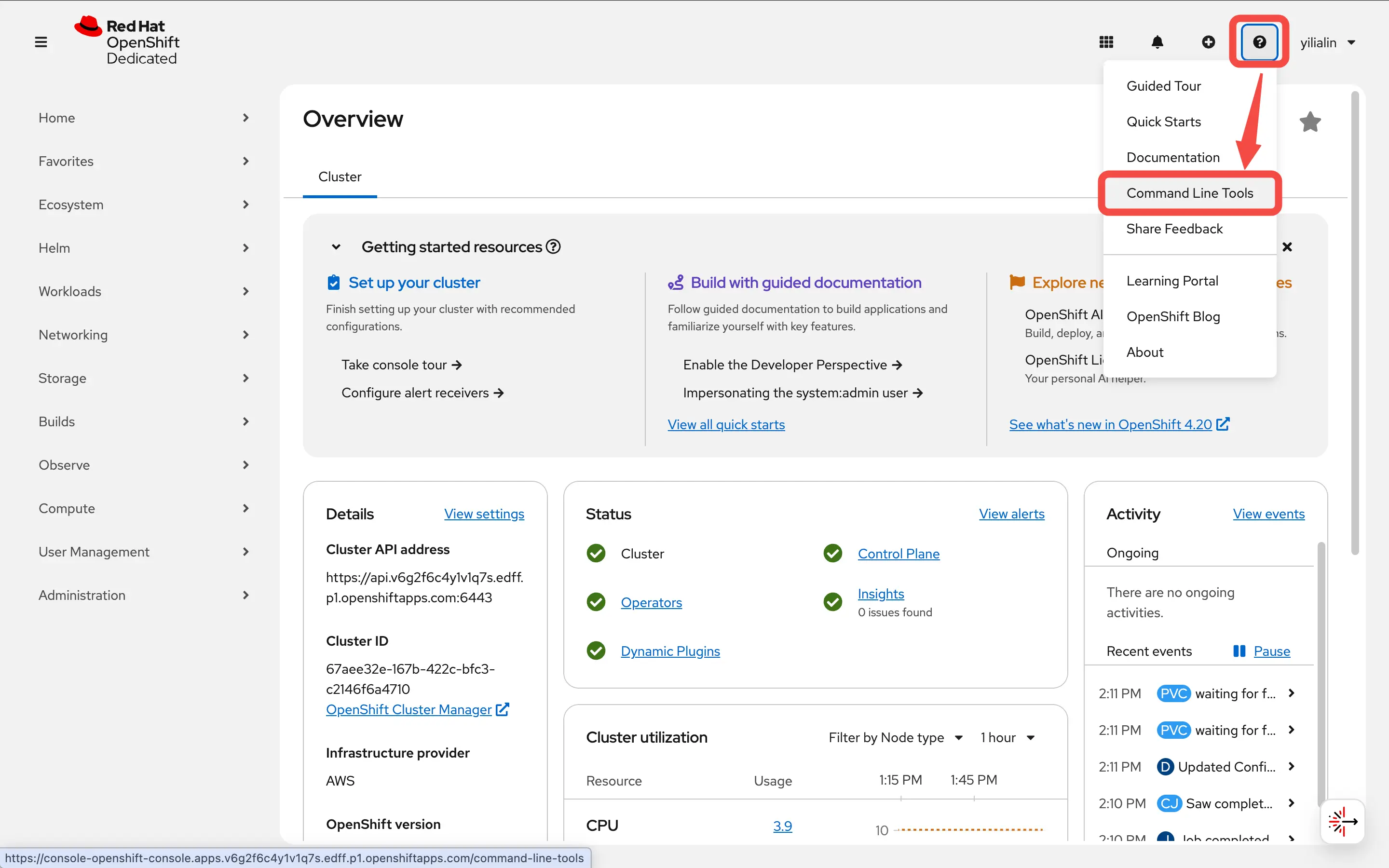 Find OpenShift Command Line Tools