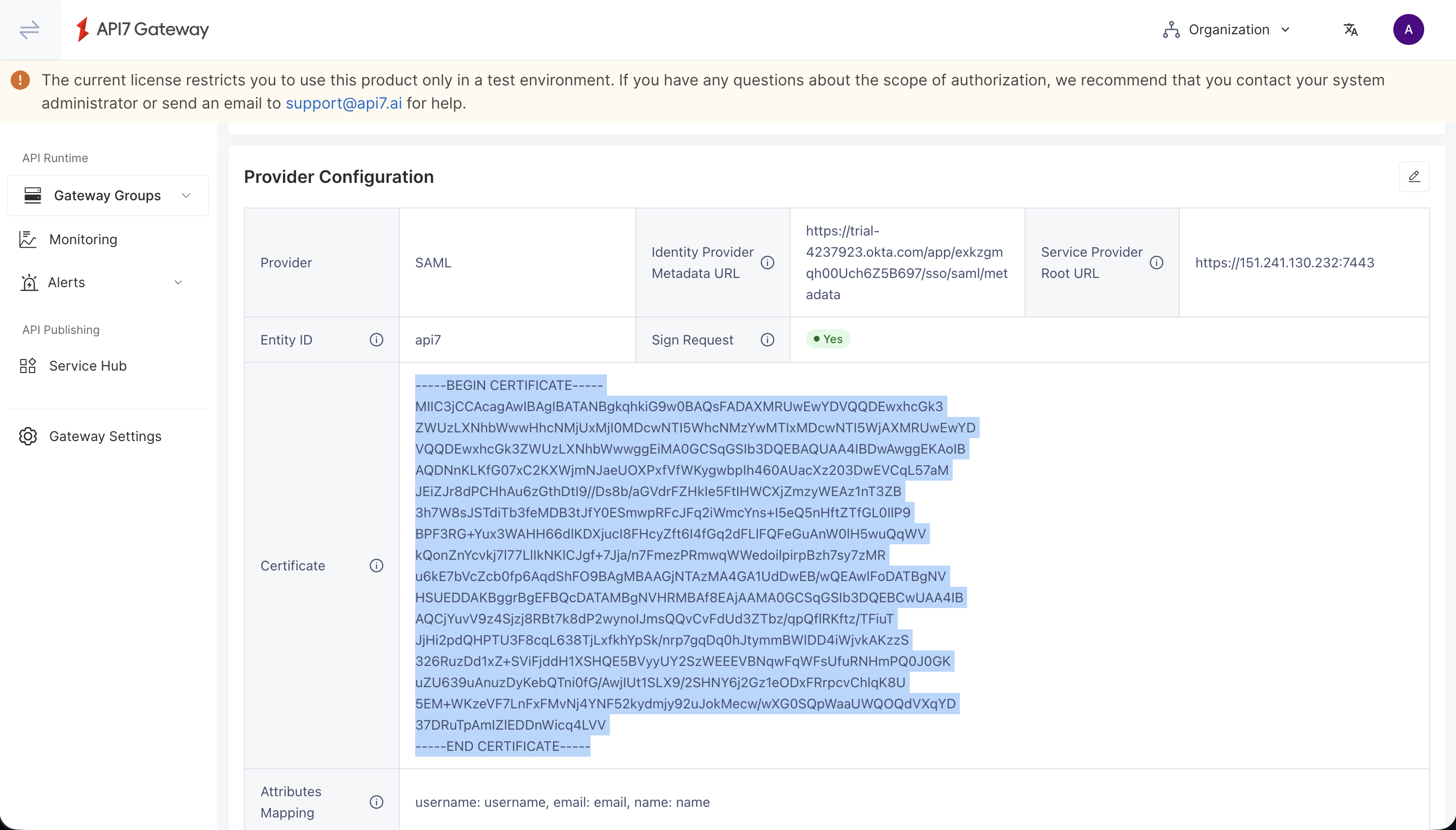 Save the certificate in API7 Dashboard