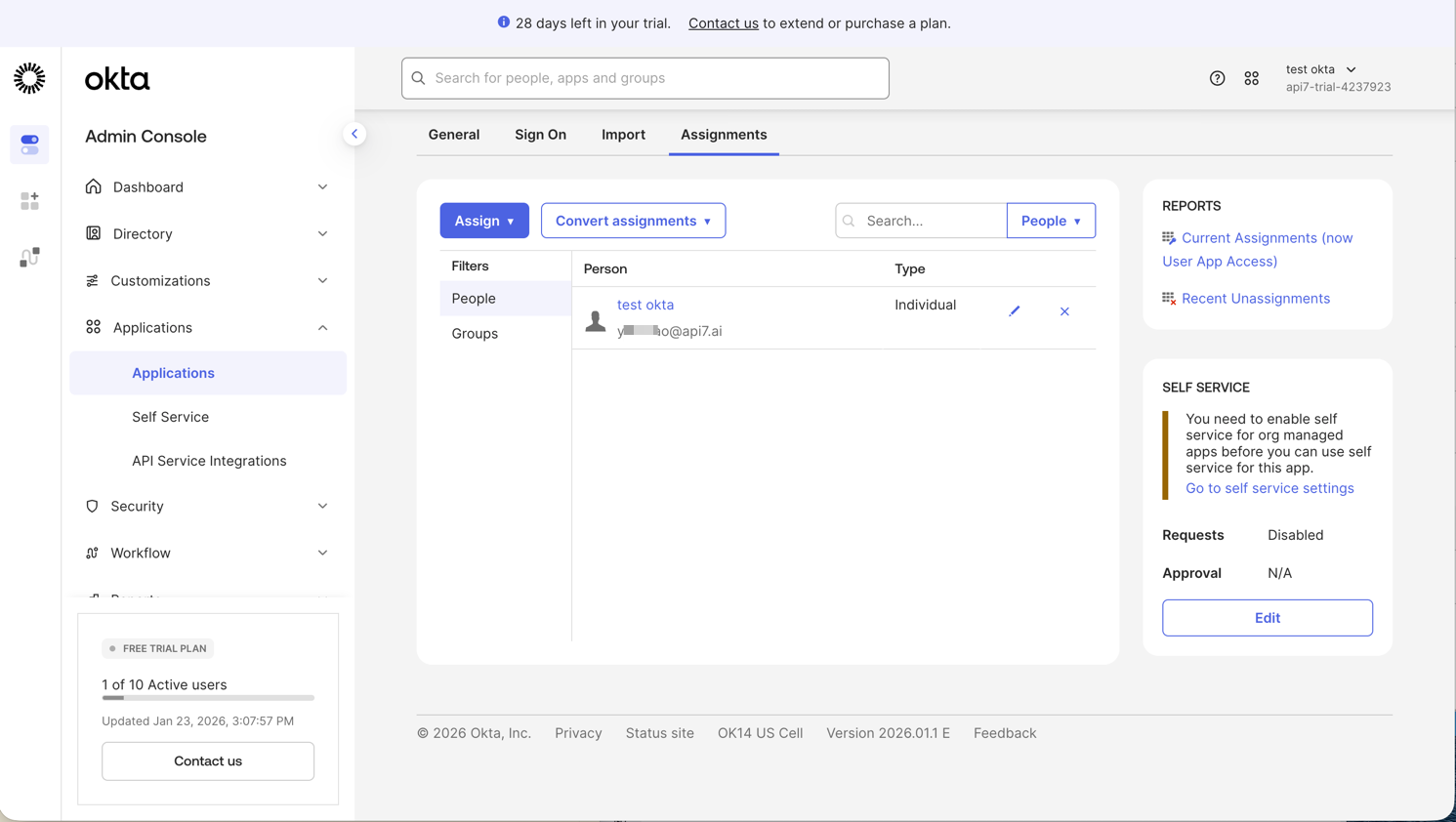 Assign users in Okta