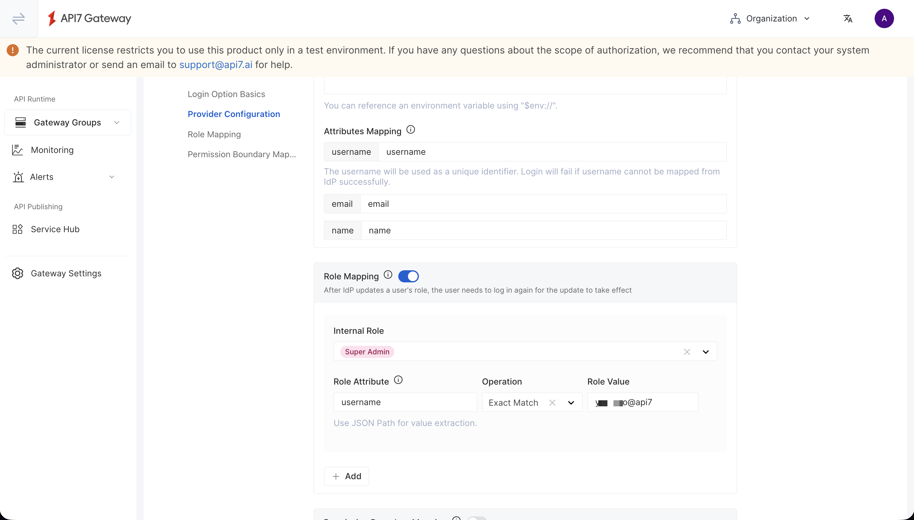 Configure role mapping