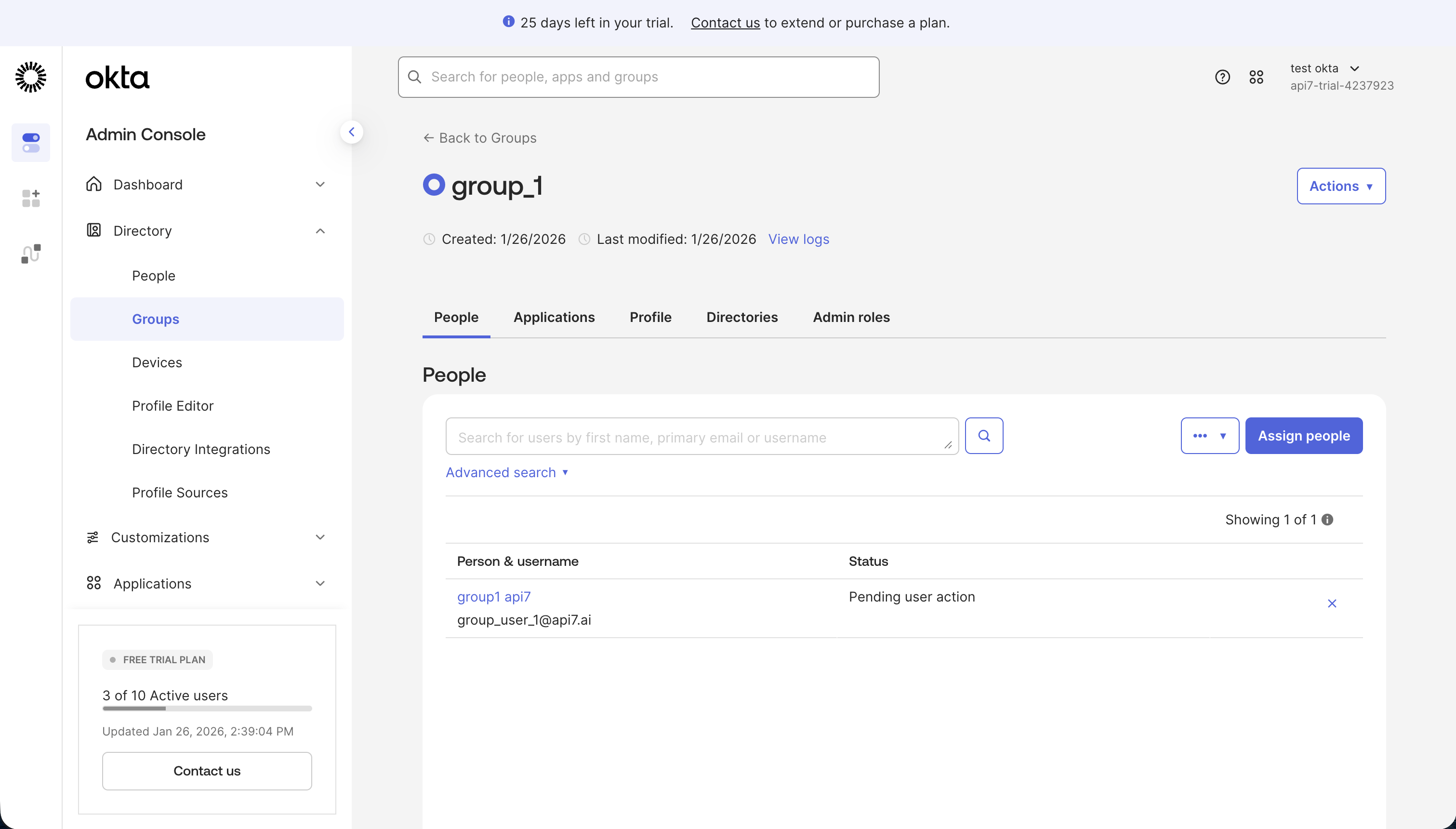 Add people to the group