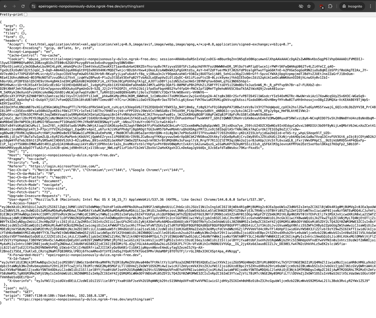 Visit the route for OpenID Connect authentication