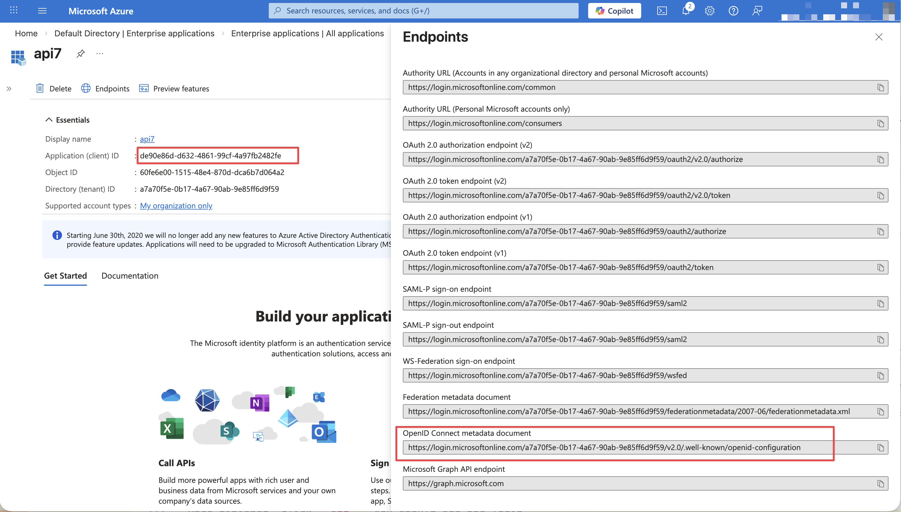 Copy OpenID Connect client information