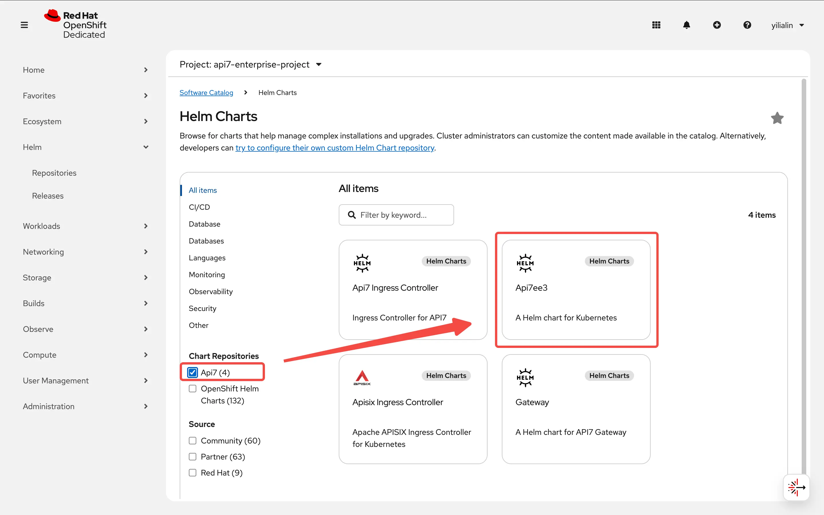 Select Control Plane Helm Chart