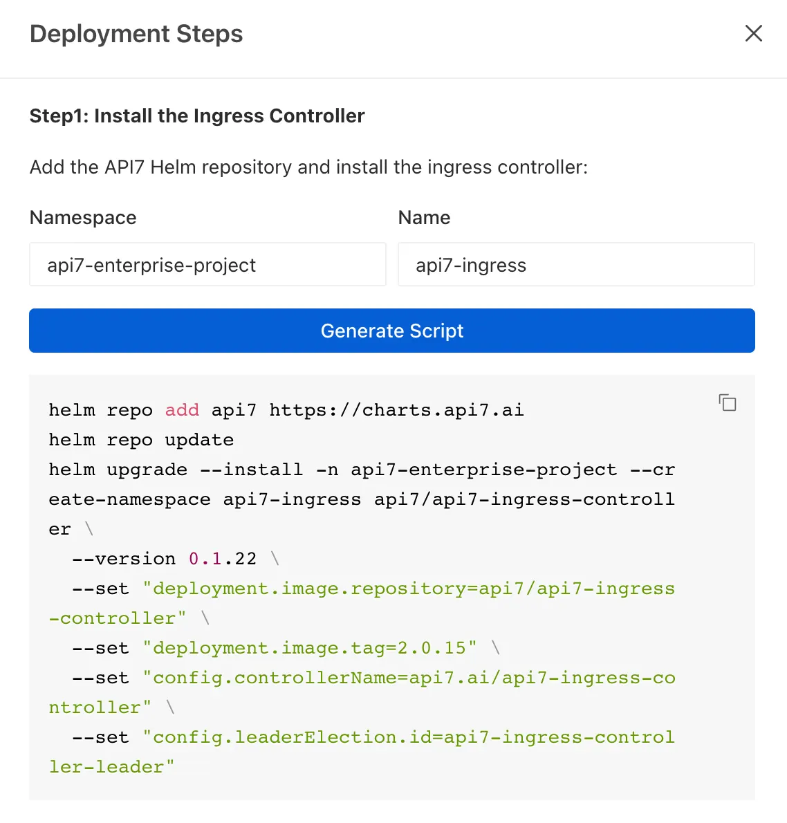 Install API7 Ingress Controller