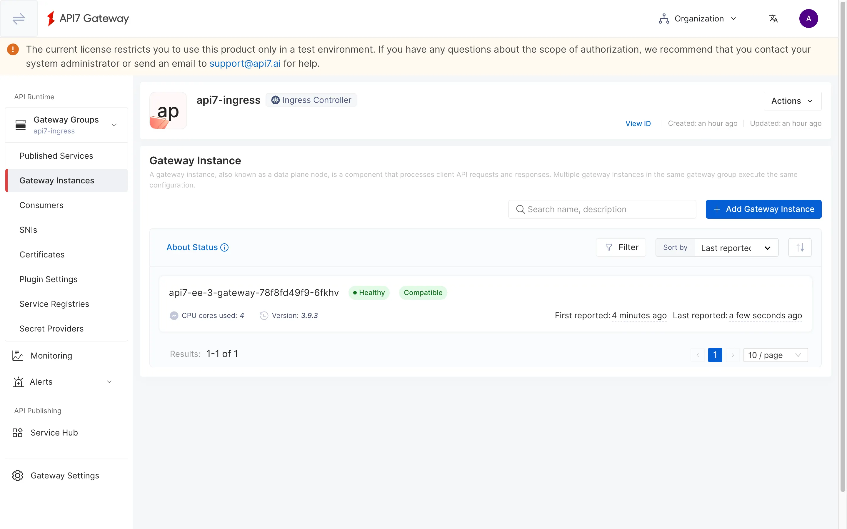 Running API7 Gateway Instance