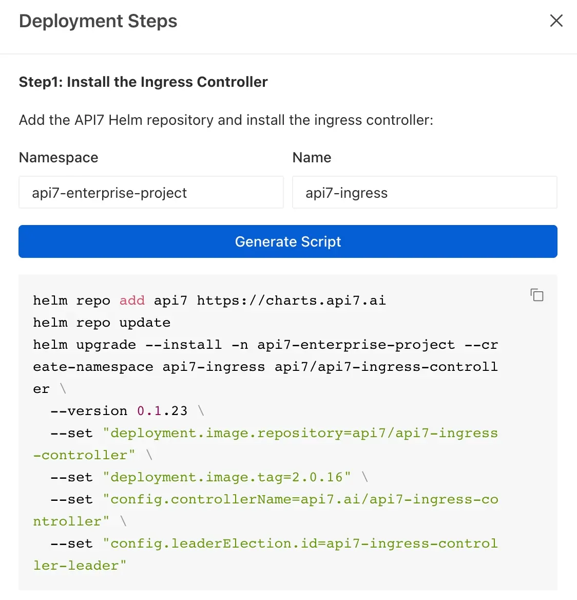 Install API7 Ingress Controller