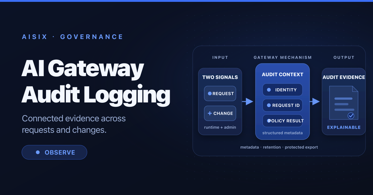 AI Gateway Audit Logging: Build Evidence for AI Governance and Compliance