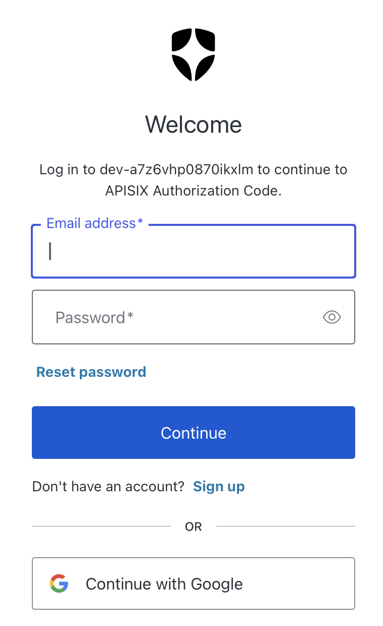 APISIX 应用的 Auth0 Universal Login