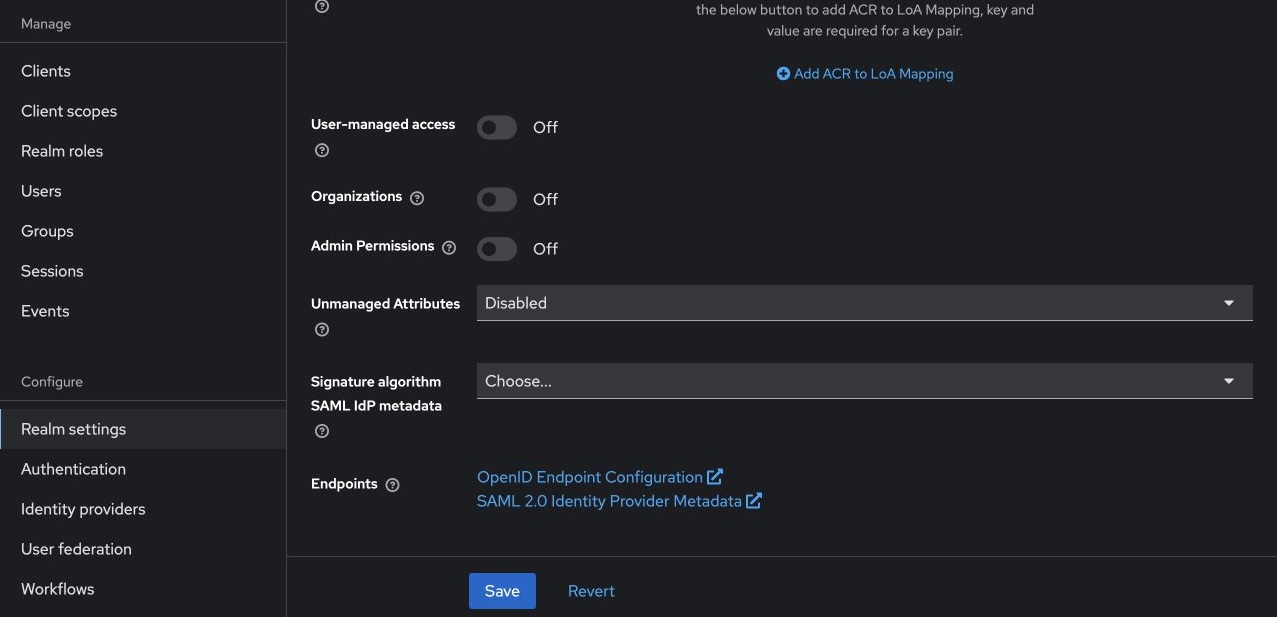 Find the OpenID discovery endpoint in Keycloak