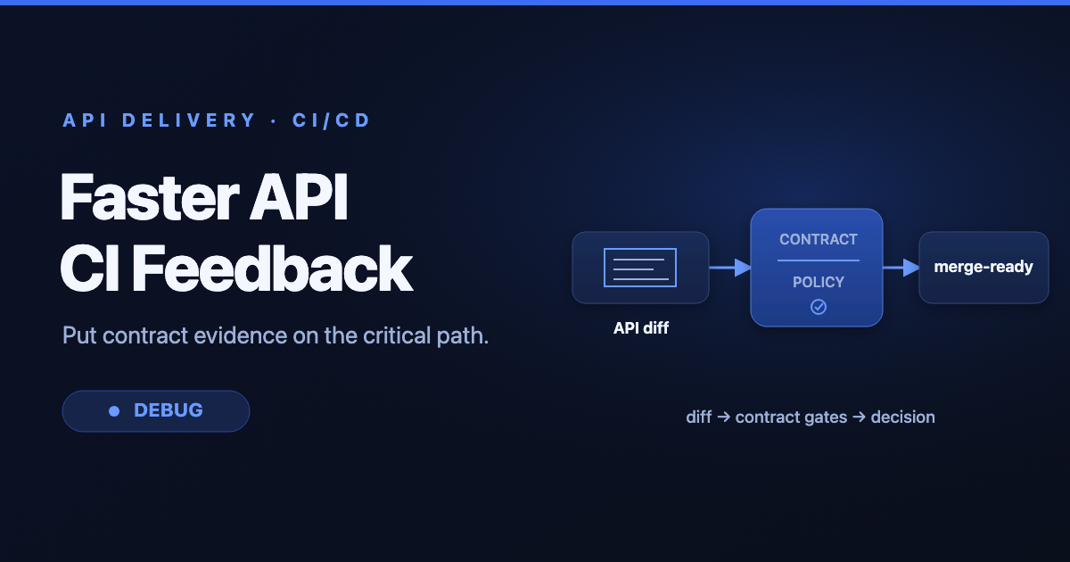 AI Coding Made CI the Bottleneck: Fix API Checks First