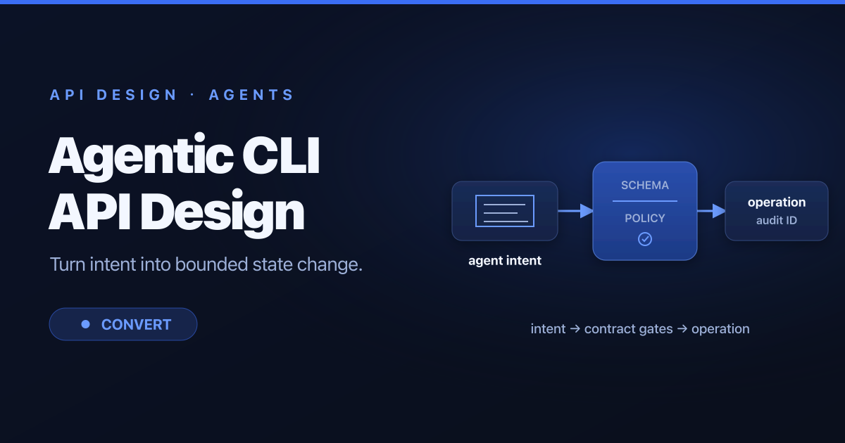 Designing APIs for Agentic CLIs: Safe Discovery and Change