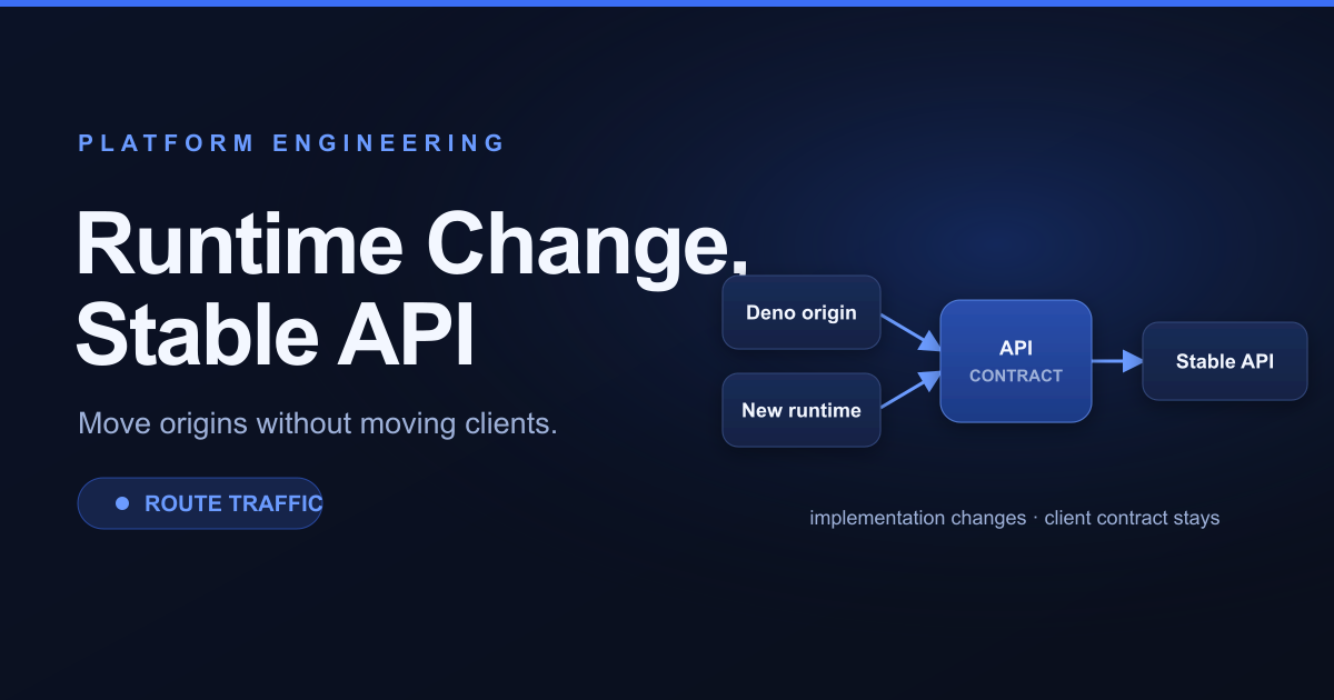 API Contracts Outlive Runtimes: Lessons from Deno's Transition